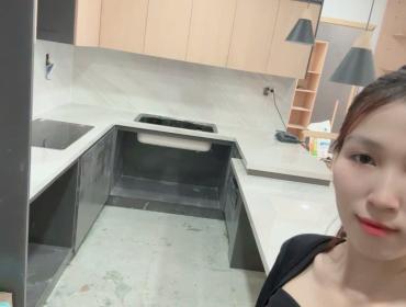 Thi Công Bàn Bếp Màu Trắng Tại Quận 7